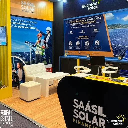 Stand de Yucatán Solar y Saásil Solar Financiera en la Expo Real Estate México 2025
